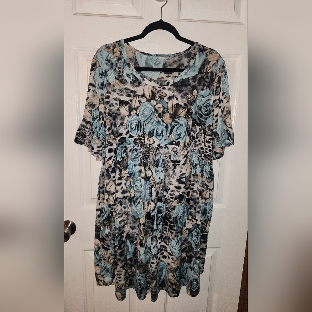 Floral Animal Print Women's Dress